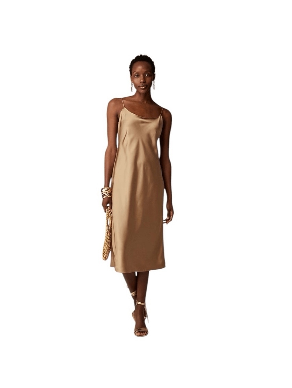 NWT J.Crew Gwyneth Slip Dress in Luster Charmeuse - 4